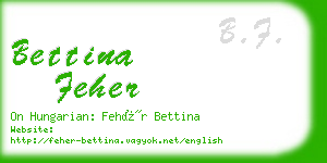 bettina feher business card